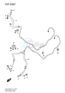 GSX-S 1000 drawing FRONT BRAKE HOSE (ABS MODELS)