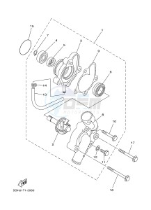 YFM450FWAD YFM450PF GRIZZLY 450 EPS (2LC8) drawing WATER PUMP