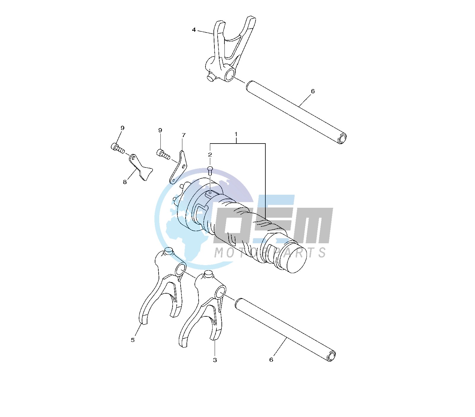 SHIFT CAM AND FORK