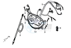 SYMPLY 50 L7 drawing DASHBOARD / SPEEDOMETER CABLE / WIRING HARNASS