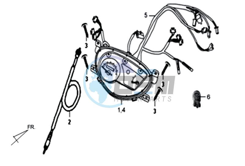 DASHBOARD / SPEEDOMETER CABLE / WIRING HARNASS