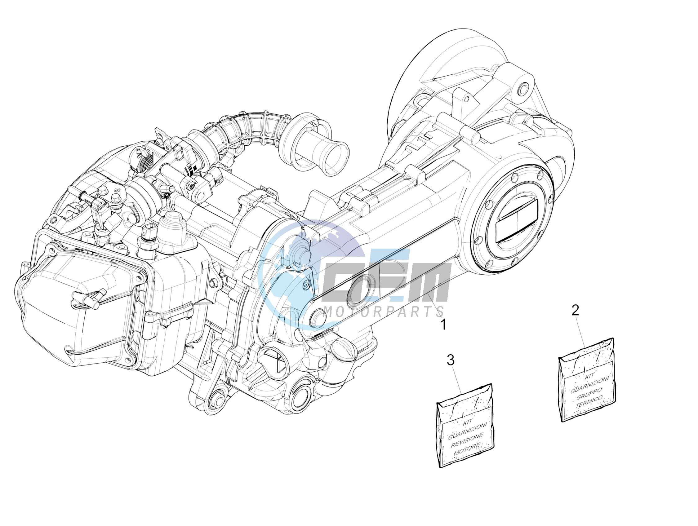 Engine, assembly