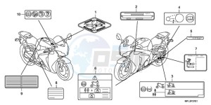 CBR1000RAA Europe Direct - (ED / ABS) drawing CAUTION LABEL (2)