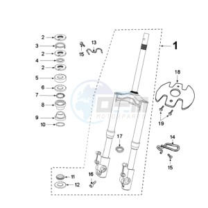 FIGHT 3 4T DARKSIDE E drawing FRONT FORK / STEERINGHEAD