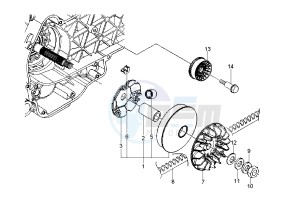 GTS 250 drawing Driving pulley