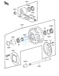 KZ 650 H[CSR] (H1-H2) [CSR] drawing FRONT HUB -- 81-82 H1_H2- -