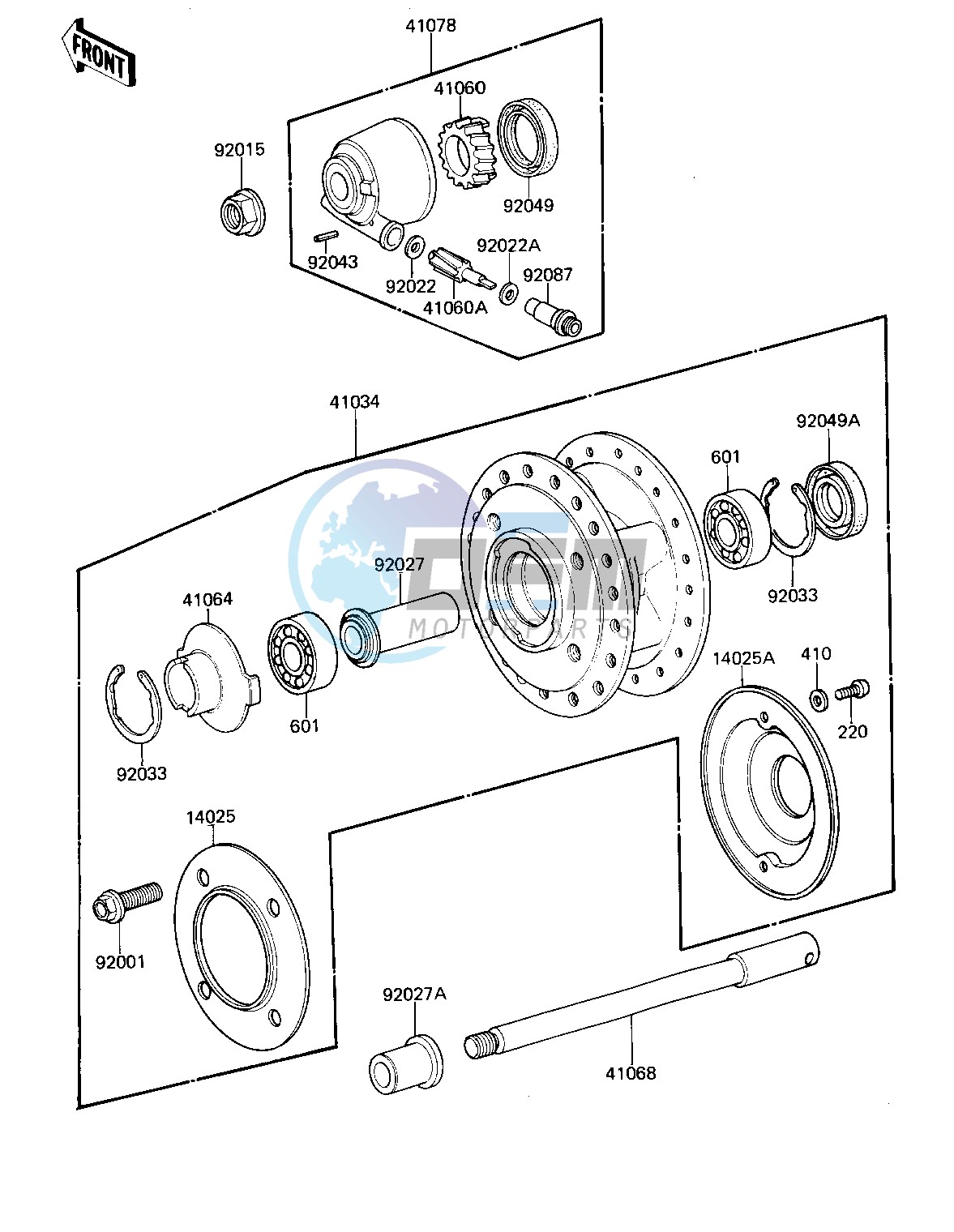 FRONT HUB -- 81-82 H1_H2- -