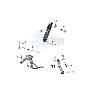 VIVA 3 L 50 2T drawing REAR SHOCK AND STAND