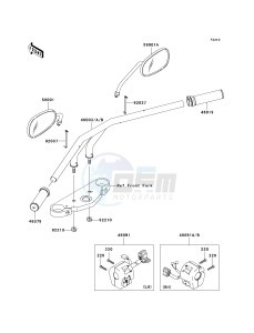 VN 1600 B [VULCAN 1600 MEAN STREAK] (B6F-B8FA) B6F drawing HANDLEBAR