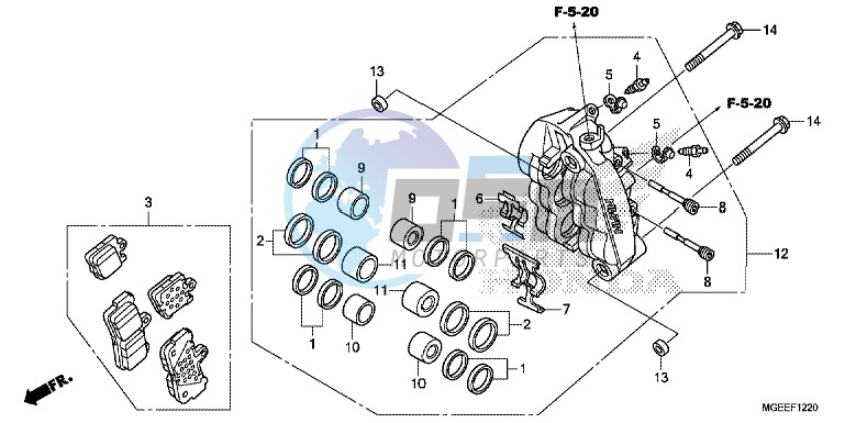 L. FRONT BRAKE CALIPER