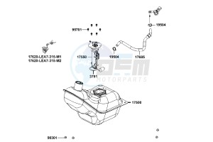 DOWNTOWN 125 I Italy drawing Fuel  tank