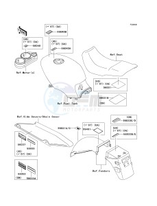 EX 500 D [NINJA 500R] (D6F-D9F) D7F drawing LABELS