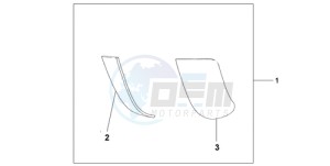 ST1300A9 CH / ABS MME - (CH / ABS MME) drawing PANNIER SCUFF PAD SET