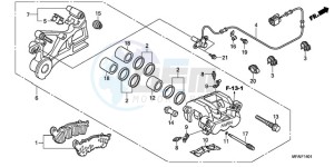 CBF1000A9 France - (F / ABS CMF) drawing REAR BRAKE CALIPER (CBF1000A/T/S)