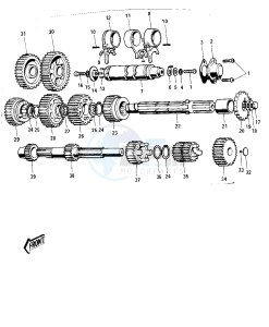 G5 100 drawing TRANSMISSION_CHANGE DRUM -- 72-73 G5-A- -