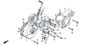 FMX650 FMX650 drawing LEFT CRANKCASE COVER