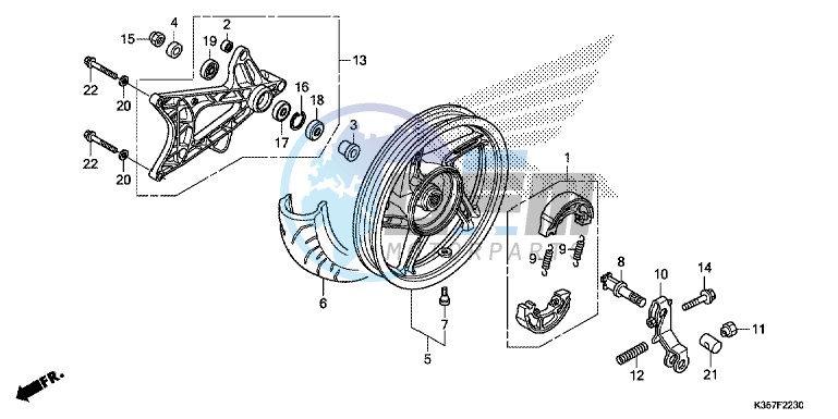 30 REAR WHEEL/SWINGARM