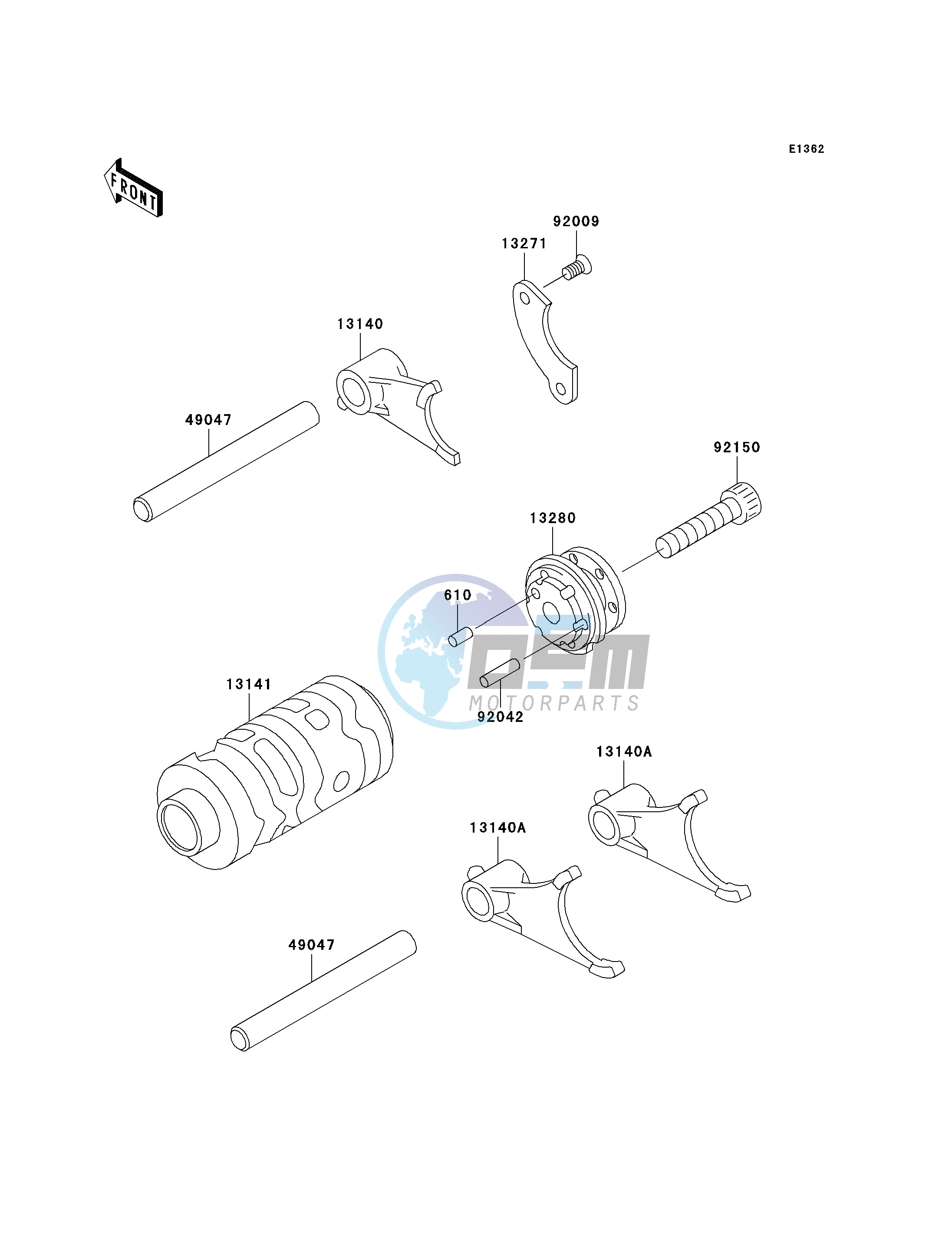 GEAR CHANGE DRUM_SHIFT FORK-- S- -