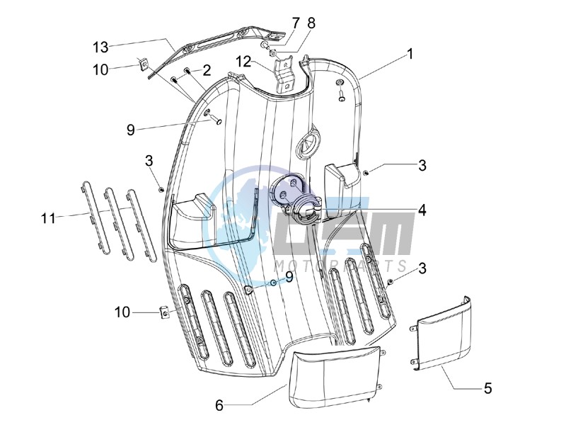 Front glovebox - Knee-guard panel