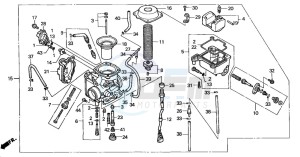 TRX350FE FOURTRAX 350 4X4ES drawing CARBURETOR