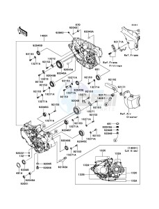 KFX450R KSF450BCS EU drawing Crankcase