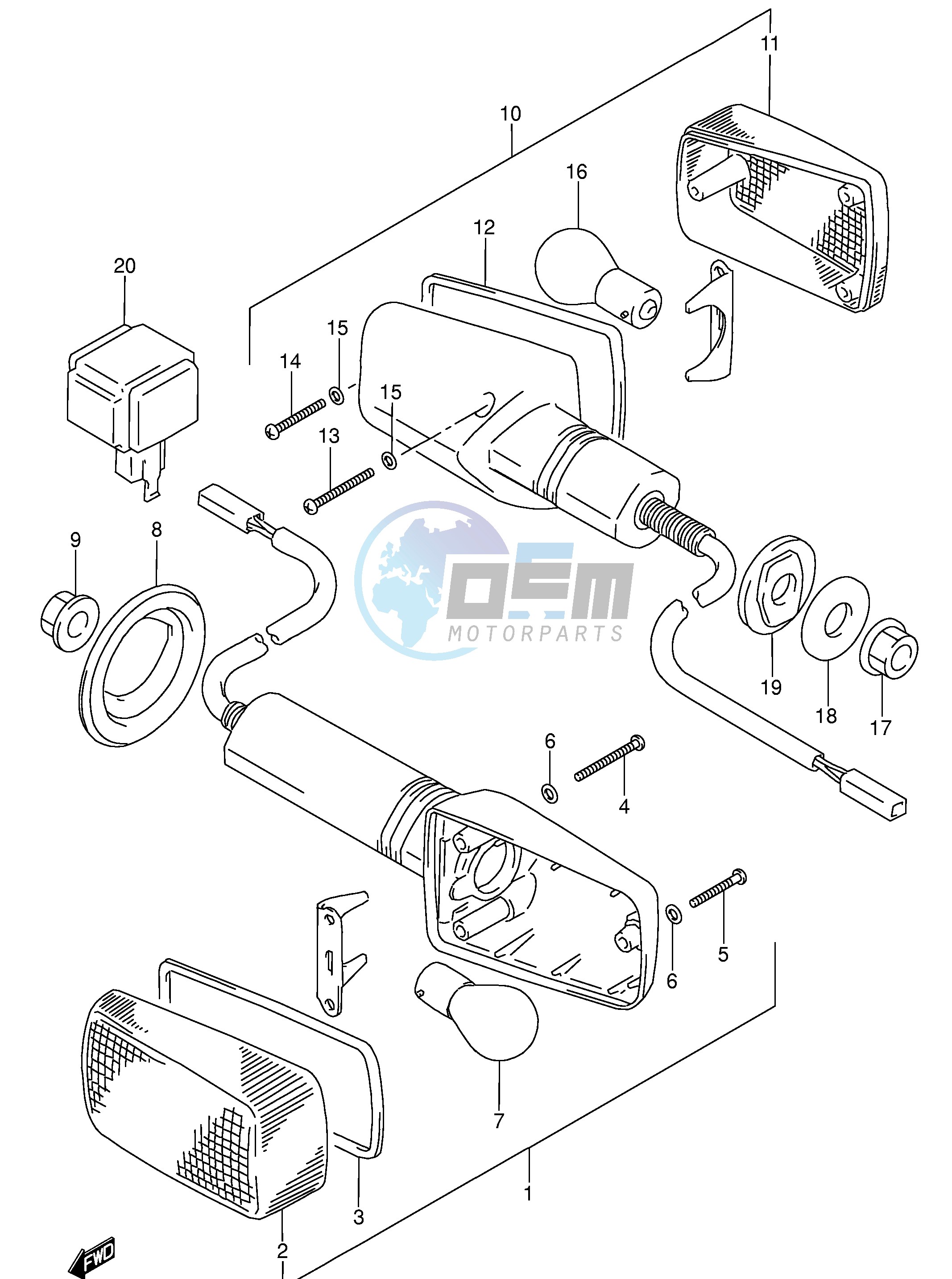 TURNSIGNAL LAMP (MODEL P R)