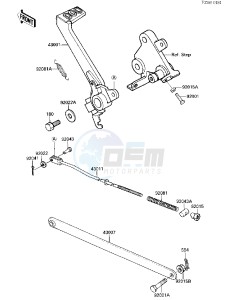 EX 500 A [EX500] (A1-A3) [EX500] drawing BRAKE PEDAL_TORQUE LINK