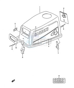 DT 4 drawing Engine Cover (1988 to 1993)