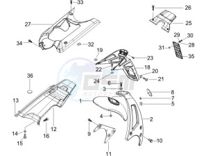 NRG 50 power DT (UK) UK drawing Rear cover - Splash guard