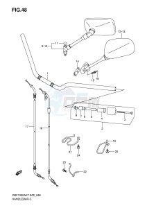 GSF1250 (E2) Bandit drawing HANDLEBAR (MODEL K7 K8 K9)