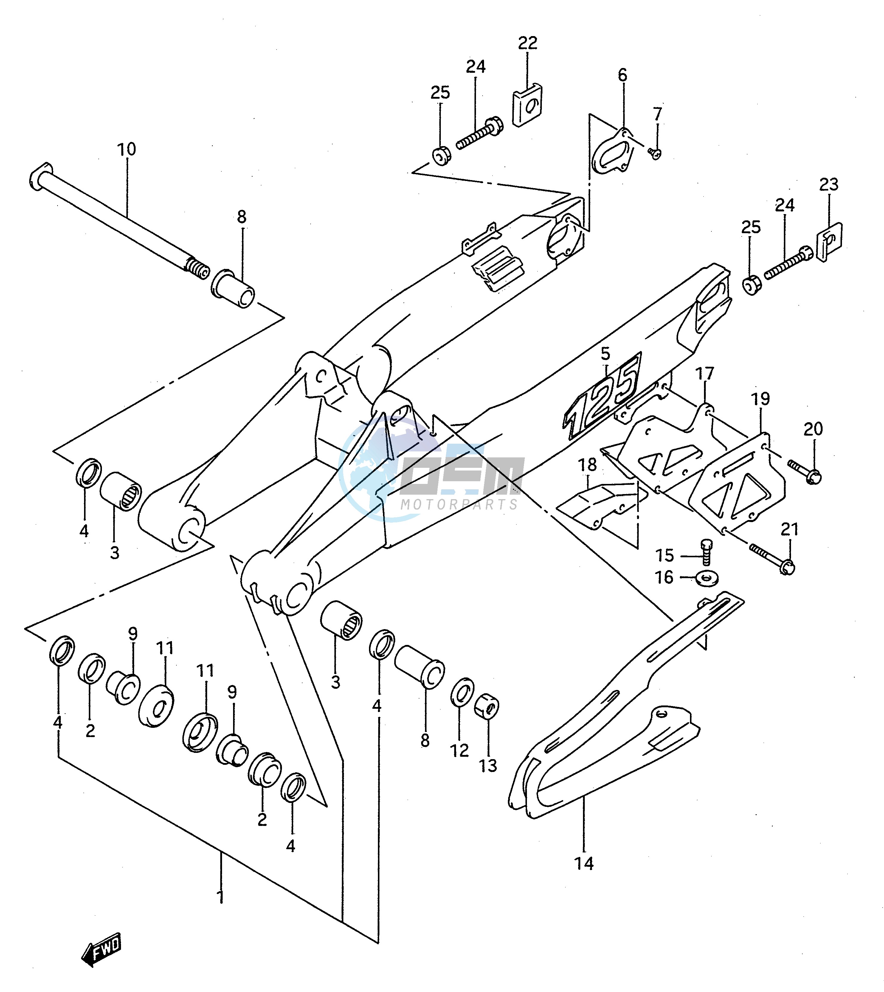 REAR SWINGING ARM (MODEL N)