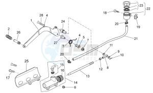 V7 II Stone ABS 750 drawing Rear master cylinder