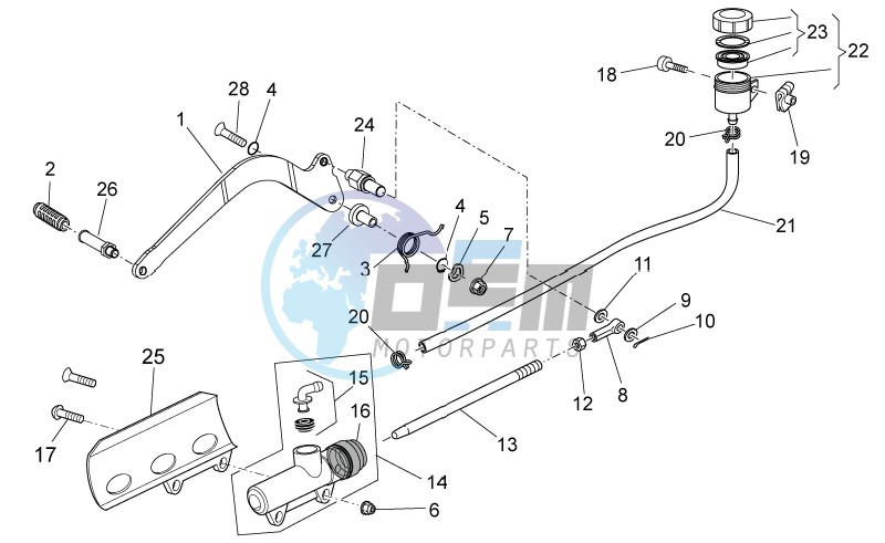 Rear master cylinder