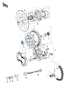 KX 250 (A) drawing REAR HUB_BRAKE_CHAIN -- KX250- -