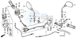 CBR125RW9 U / WH drawing HANDLE LEVER/SWITCH/CABLE (CBR125RW7/RW9/RWA)