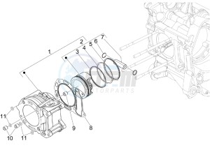 GTS 300 ie Super ABS (USA) (AU, HK) drawing Cylinder-piston-wrist pin unit