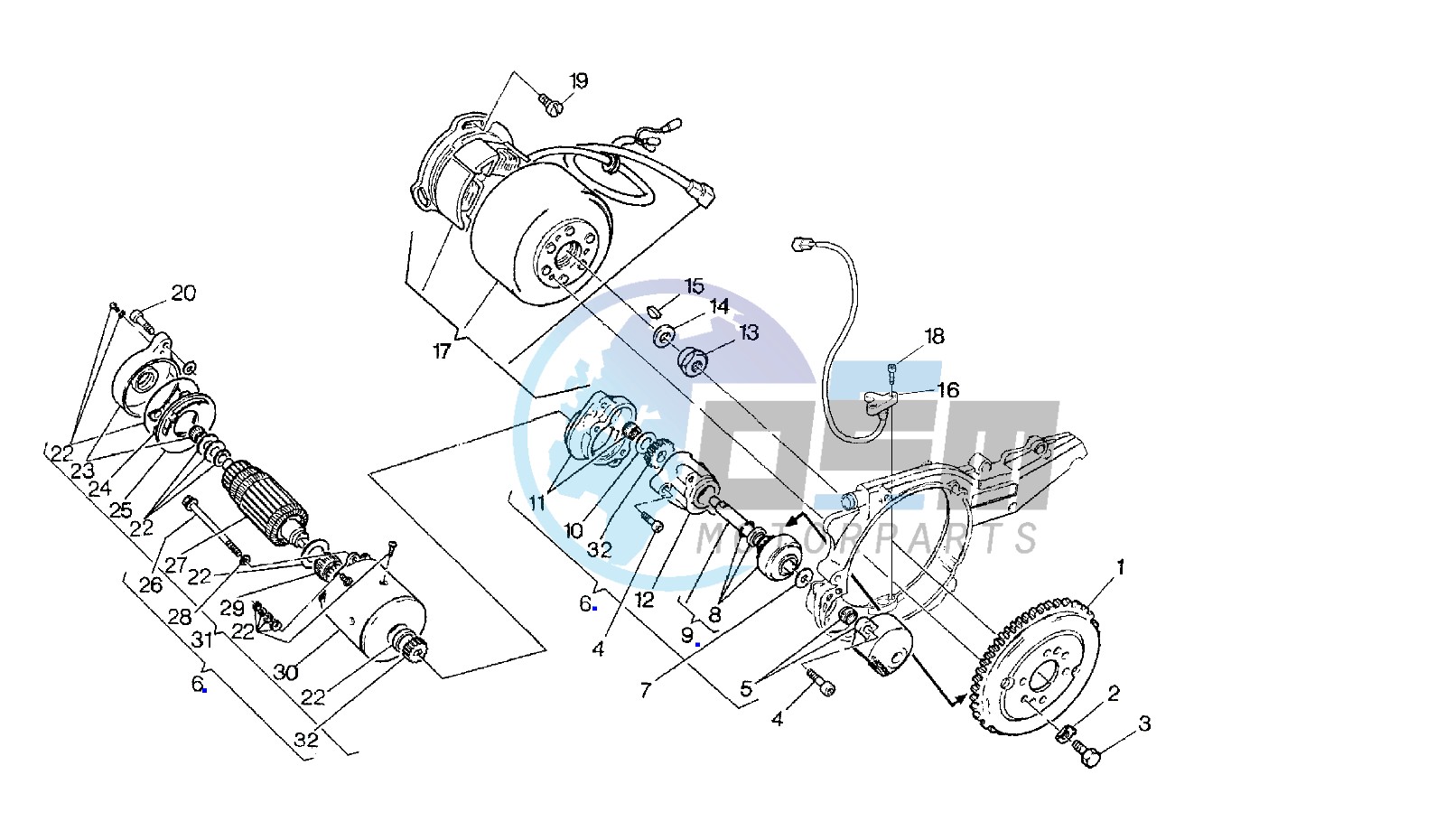 GENERATOR - STARTING MOTOR