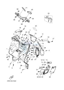 YP400RA X-MAX 400 ABS X-MAX (1SDC 1SDC 1SDC 1SDC) drawing LEG SHIELD