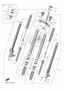 YZF690 YZF-R7 (BEBG) drawing FRONT FORK