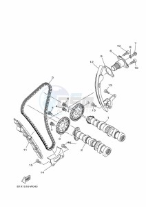 YZF250-A (B1X5) drawing CAMSHAFT & CHAIN