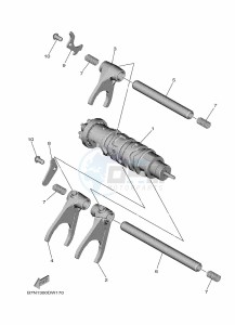 MT-09 SP MTN890D (BAM7) drawing SHIFT CAM & FORK