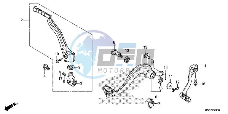 PEDAL/KICK STARTER ARM