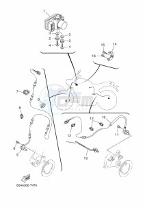 XSR700 MTM690-U (B9J3) drawing ELECTRICAL 3