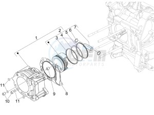 MP3 300 LT BUSINESS - SPORT ABS - ENJOY (EMEA) drawing Cylinder-piston-wrist pin unit