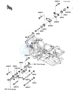 KLF 185 A [BAYOU 185] (A1-A1A) [BAYOU 185] drawing FRAME FITTINGS