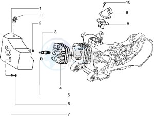 Stalker 50 drawing Cylinder head - Cooling hood - Inlet and induction pipe