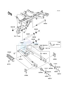 NINJA_250R EX250K8F GB XX (EU ME A(FRICA) drawing Swingarm