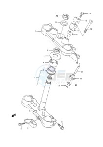 RM250 (E28) drawing STEERING STEM (MODEL M N)