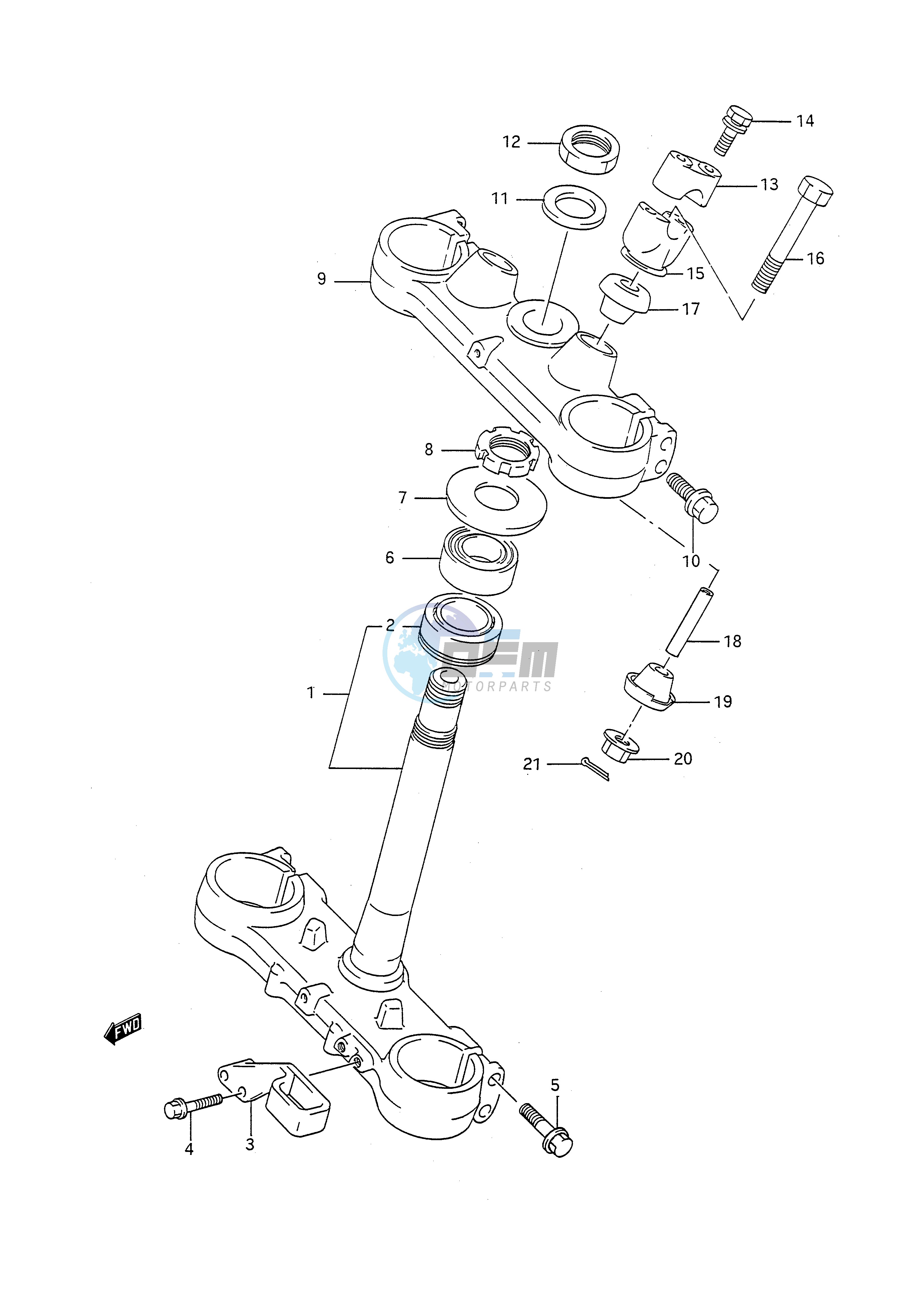 STEERING STEM (MODEL M N)