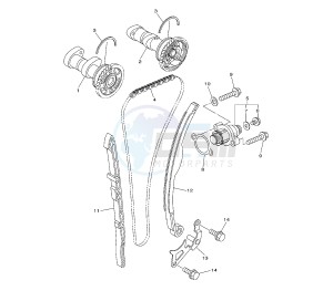 YZ F 450 drawing CAMSHAFT AND TIMING CHAIN